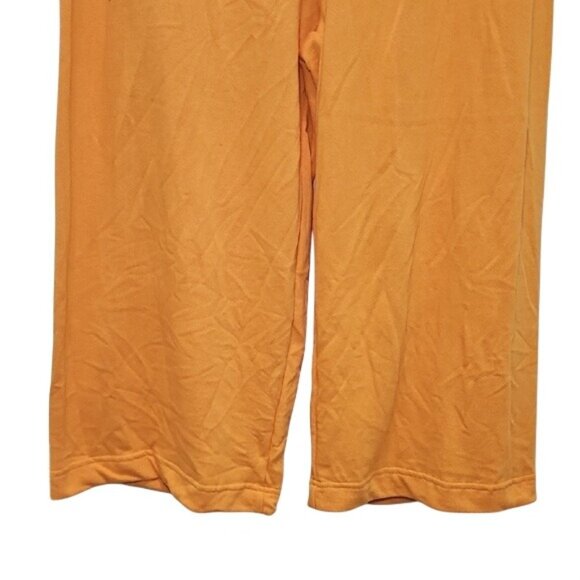 Free People Beach Wide Leg Cropped Flowy Fleece Pants Large New Flowy Lounge - Picture 4 of 8